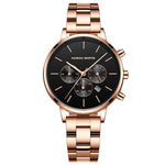 Black face rose gold chain