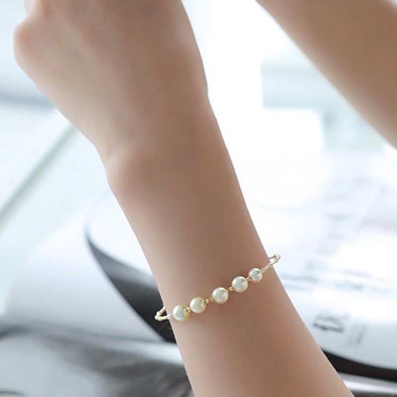 Golden Dusk – Seawater Pearl Adjustable Bracelet