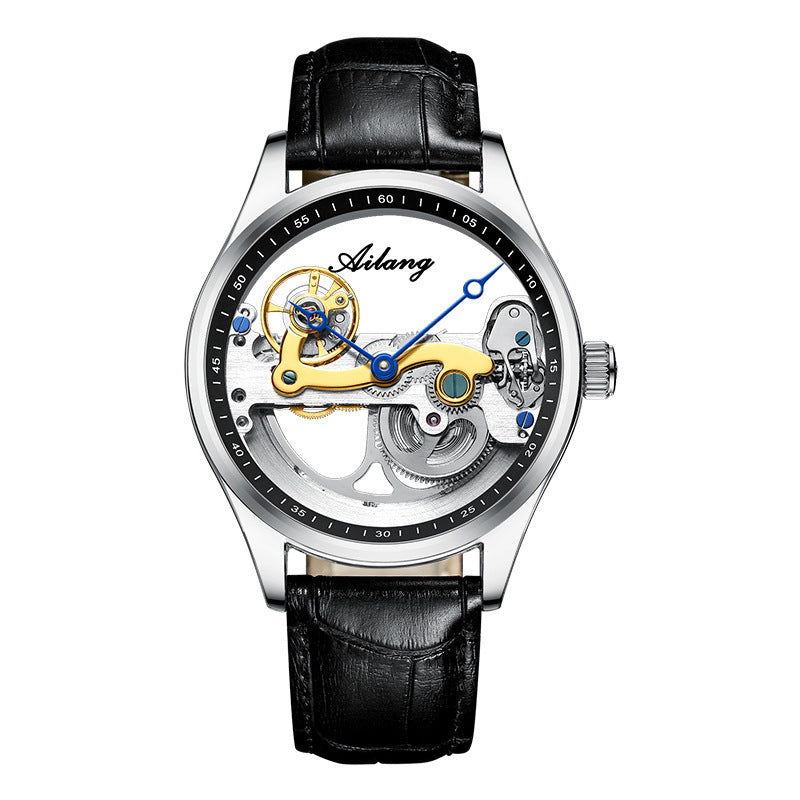 Premium Automatic Mechanical Watch – Luminous Skeleton Dial | Leather & Steel Strap Options