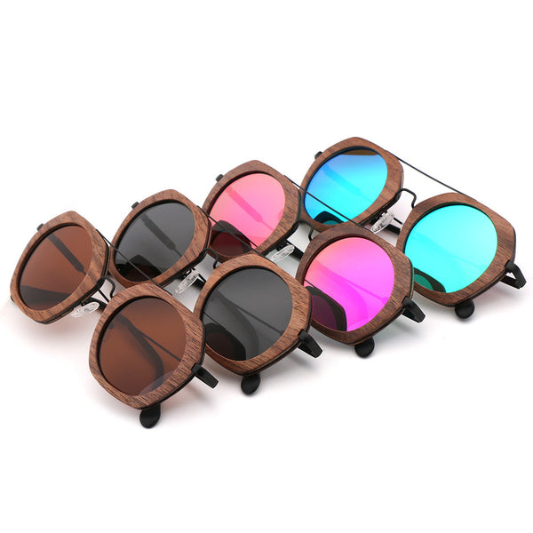 TimberRider Classics – Polarized Wood & Metal Sunglasses