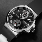 Black Surface Silicone Band