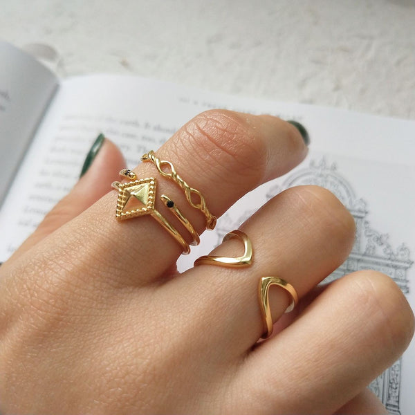 Elegant Trio – 925 Sterling Silver Adjustable Fashion Rings (3 Styles)