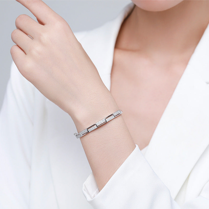 Elegant S925 Sterling Silver Starry Sky Bracelet