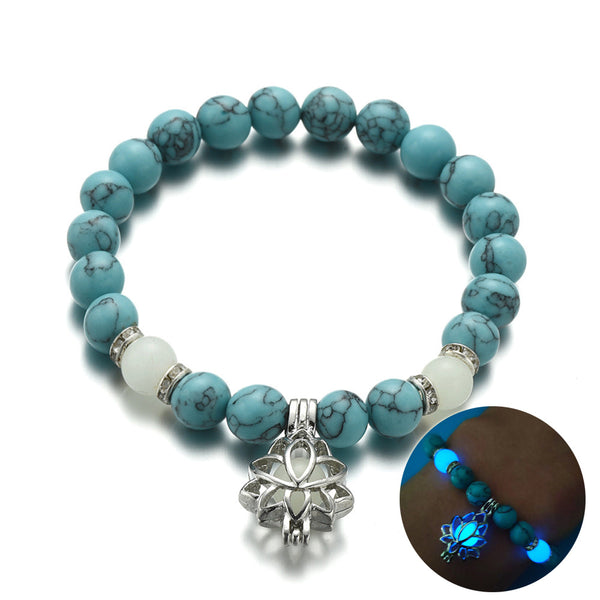 Glow Lotus — Turquoise Energy Healing Bracelet