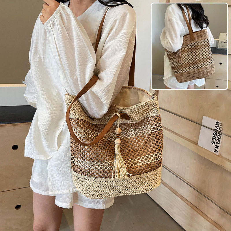 Willow Coastline Luxe Straw Tote